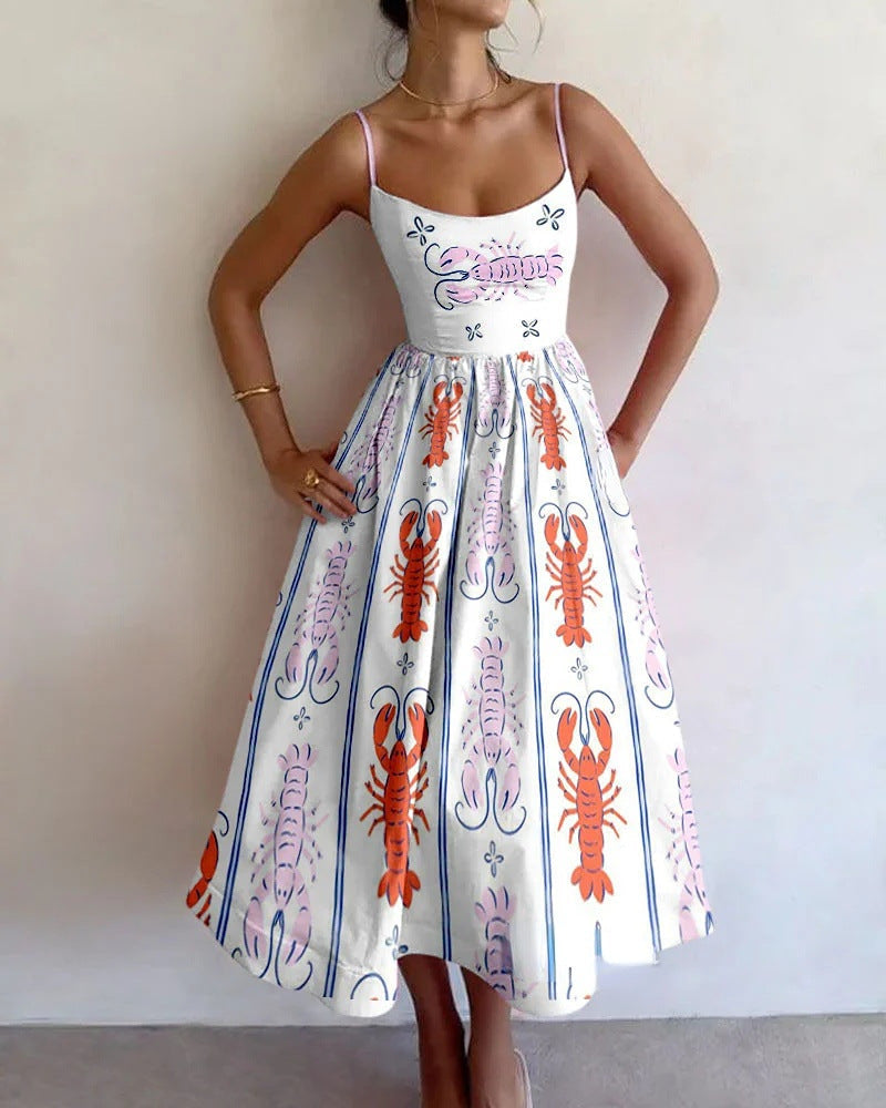 Jodie - Seaside Whimsy Midi Dress
