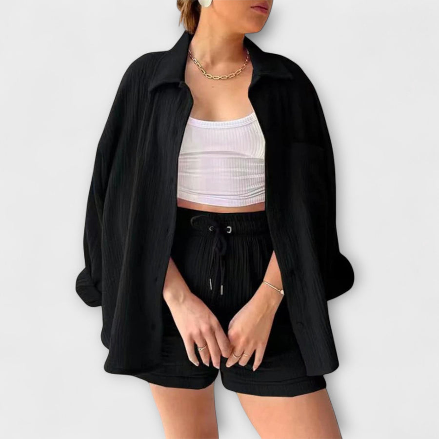 Roselina | Elegant Top & Bottom Black