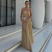 SEVYNA | GOWN MAXI DRESS Beige