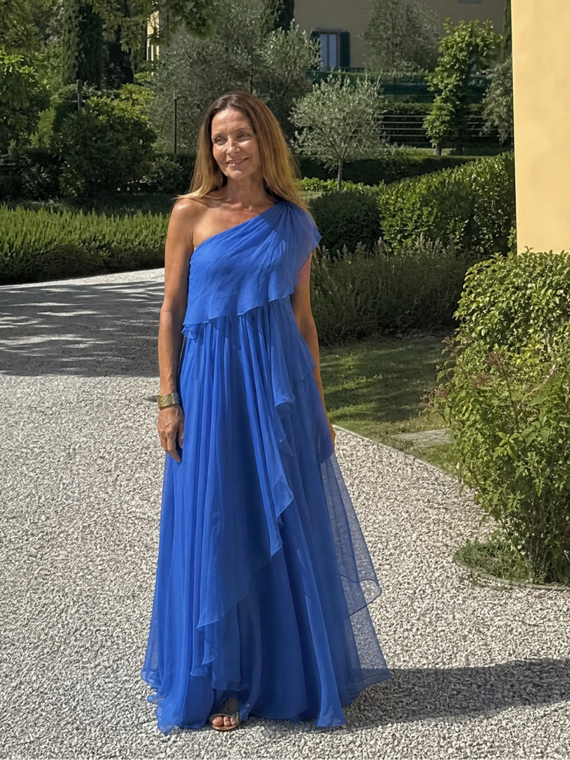 Nairi - One-Shoulder Ruffle Maxi Dress