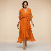 Tilly - Elegant V-Neck Chiffon Dress