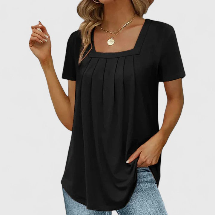 Lenabria | Elegant Summer Blouse Black