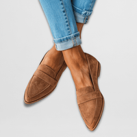Helen | Orthopedic Soft Suede Loafers Khaki