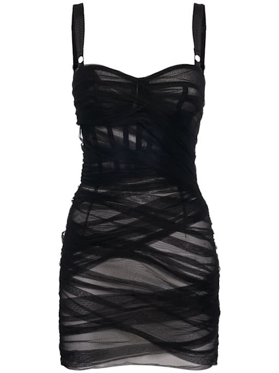 Stretch Tulle Mini Dress Dolce&Gabbana Women Luisaviaroma