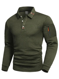 Gabriel – Textured Polo Shirt with Breathable Warm Fabric