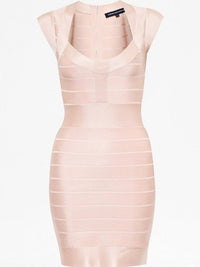 French Connection Dress French Connection Nude Pink Bandage Bodycon