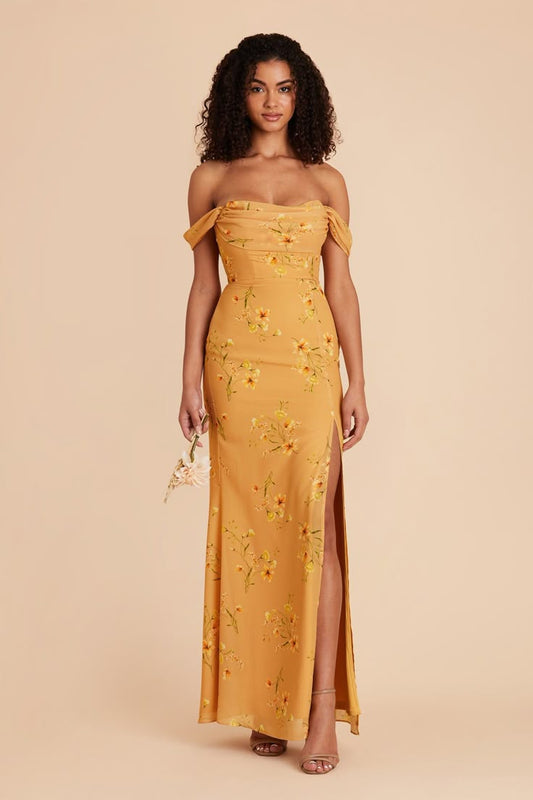 Grey Mira Convertible Dress In Marigold Le Fleur