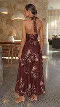 Skye Maxi Dress Chocolate Flower