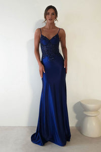 Eternity Glitter Bodycon Gown Midnight Blue