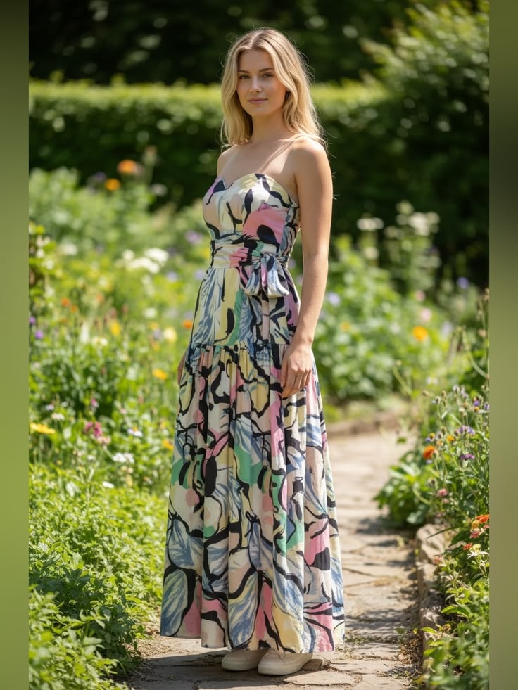 L'atiste Dress L'atiste Multicolor Strapless Dress Brand New Color: