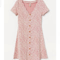 H&M Dress Short Jersey Dress Color: Pink Size: M