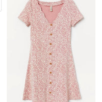 H&M Dress Short Jersey Dress Color: Pink Size: M