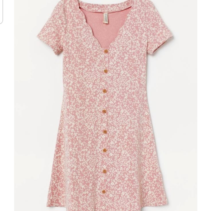 H&M Dress Short Jersey Dress Color: Pink Size: M