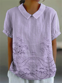 Bea - Floral Embroidered Shirt