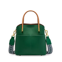 Grained Leather Bucket Bag with Double Handle - Emilia