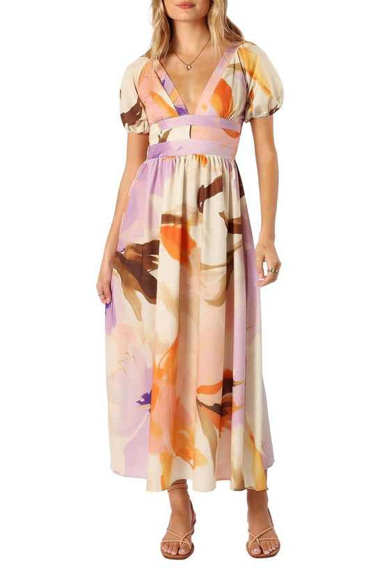 Petal & Pup Christoff Floral Print Maxi Dress At Rack, Size X Small