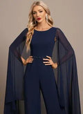 Velecia Cape Chiffon Maxi Evening Jumpsuit JJ's House Dress