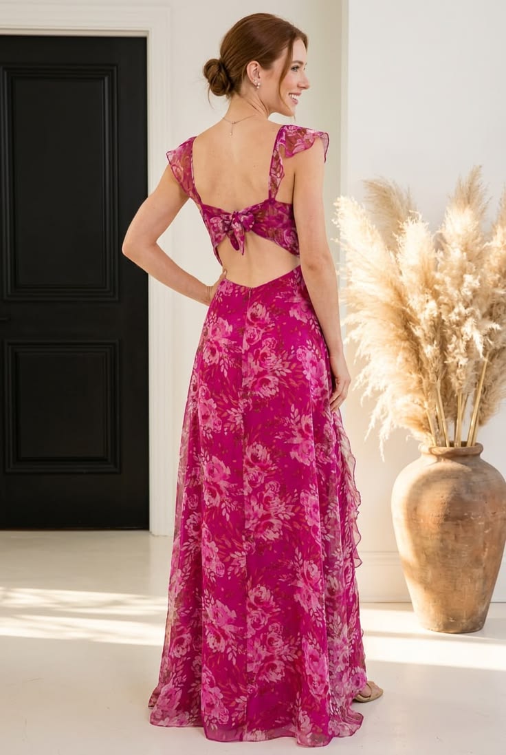Elsie Chiffon Flounce Dress
