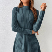 Emma – The Timeless Mock Neck Flare Dress