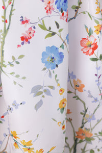 Elizabeth Garden Reverie Silk Faille Column Gown in White Floral