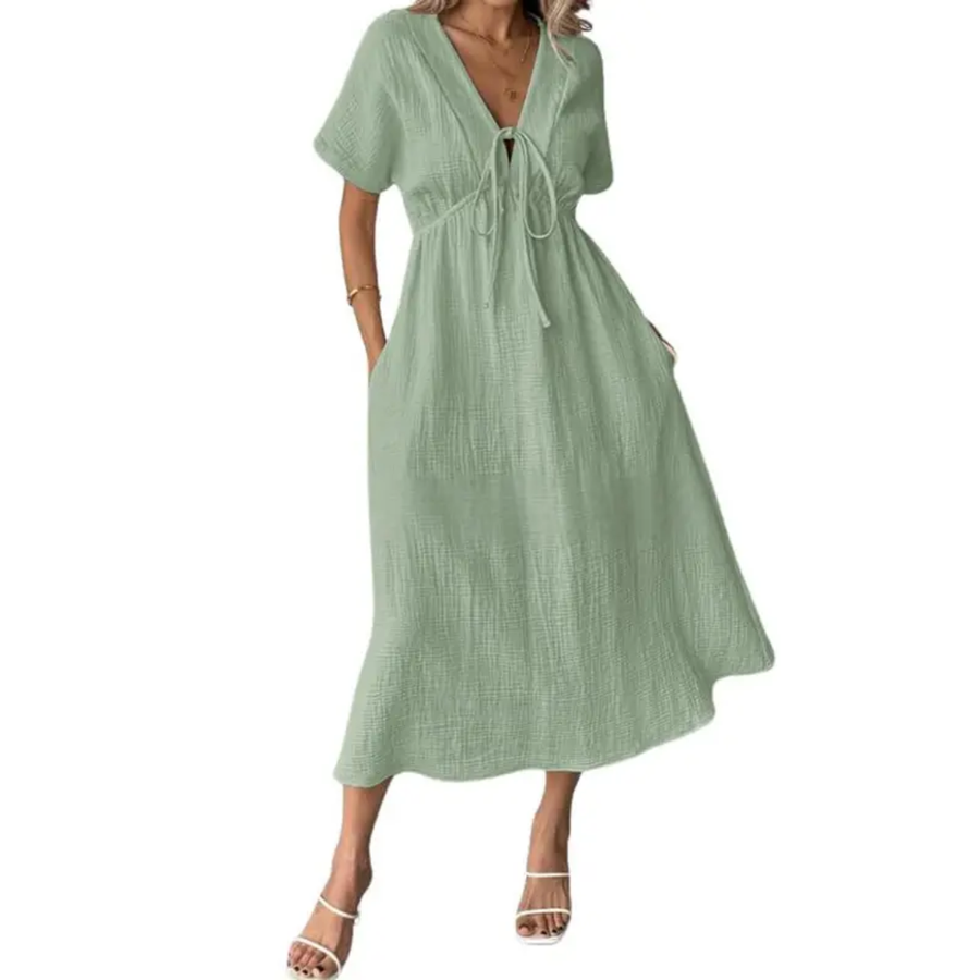 Kalista – Relaxed V-Neck Maxi Dress