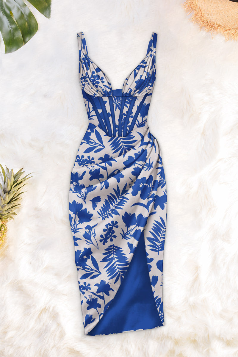 Draped midi dress
