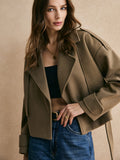 Alviora Belted Cropped Jacket