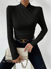Sigrunel Wrap Neck Knit Top