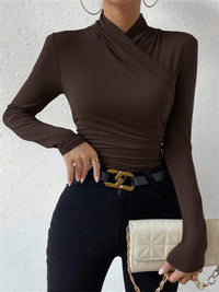 Sigrunel Wrap Neck Knit Top