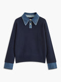 Alriksa Shirt Collar Knit Sweater