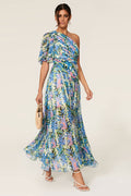 Floral One Shoulder Gown