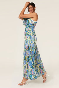 Floral One Shoulder Gown