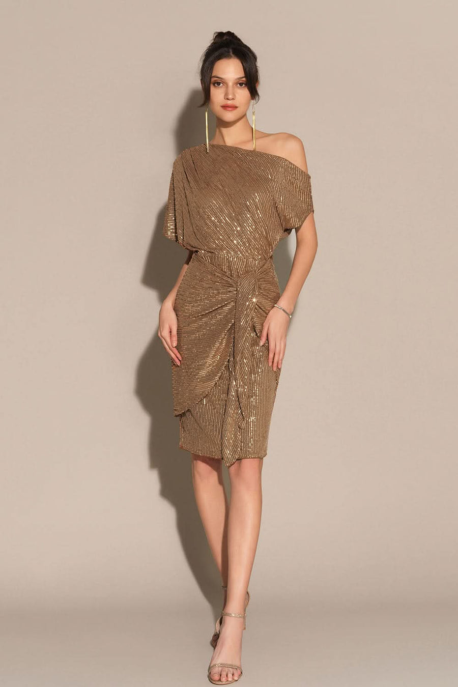 Elara Mini Dress Brown