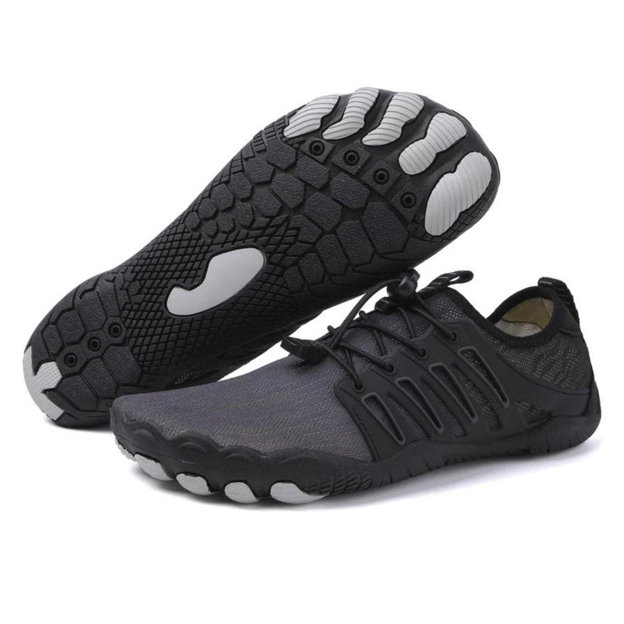 Hunter | Mens Lightweight Breathable Barefoot Walking Shoes Black