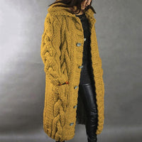 Karina | Elegant Cosy Coat With Tummy Coverage Yellow