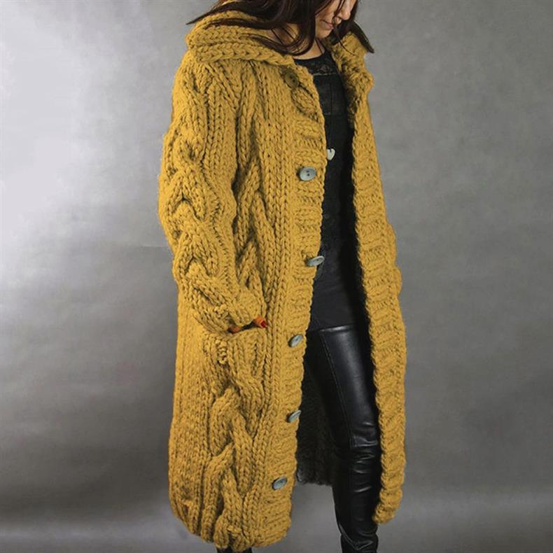 Karina | Elegant Cosy Coat With Tummy Coverage Yellow