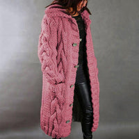 Karina | Elegant Cosy Coat With Tummy Coverage Pink