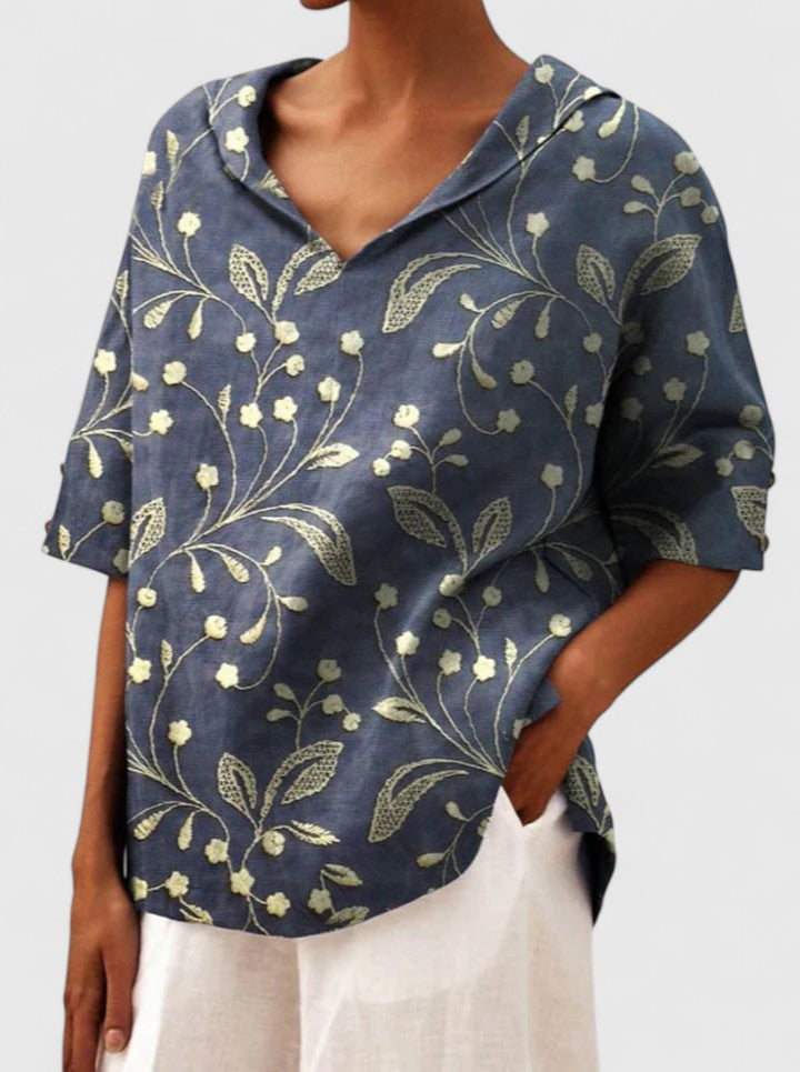 Roanne | Elegant Top Dark Blue