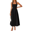 Jorja - Sleeveless Halter Ruched Pocket Dress