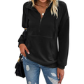 Winona - Relaxed Half Zip Fleece Sweatshirt