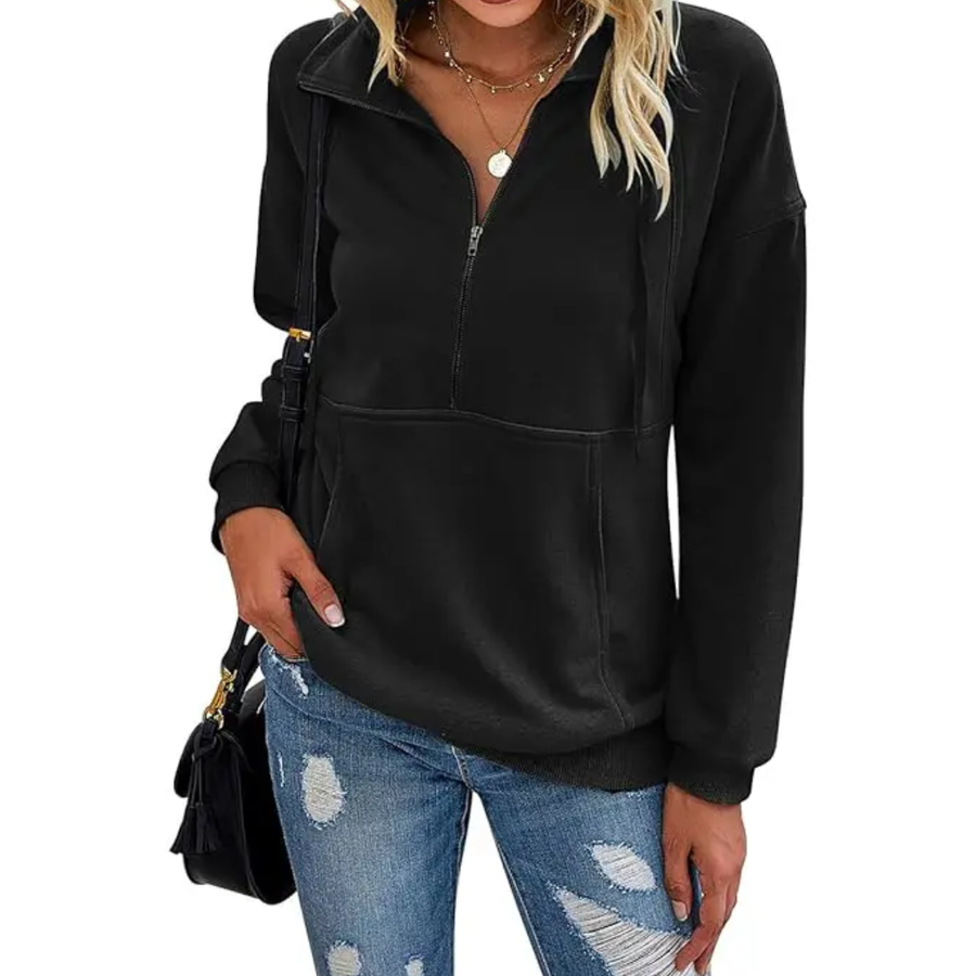 Winona - Relaxed Half Zip Fleece Sweatshirt