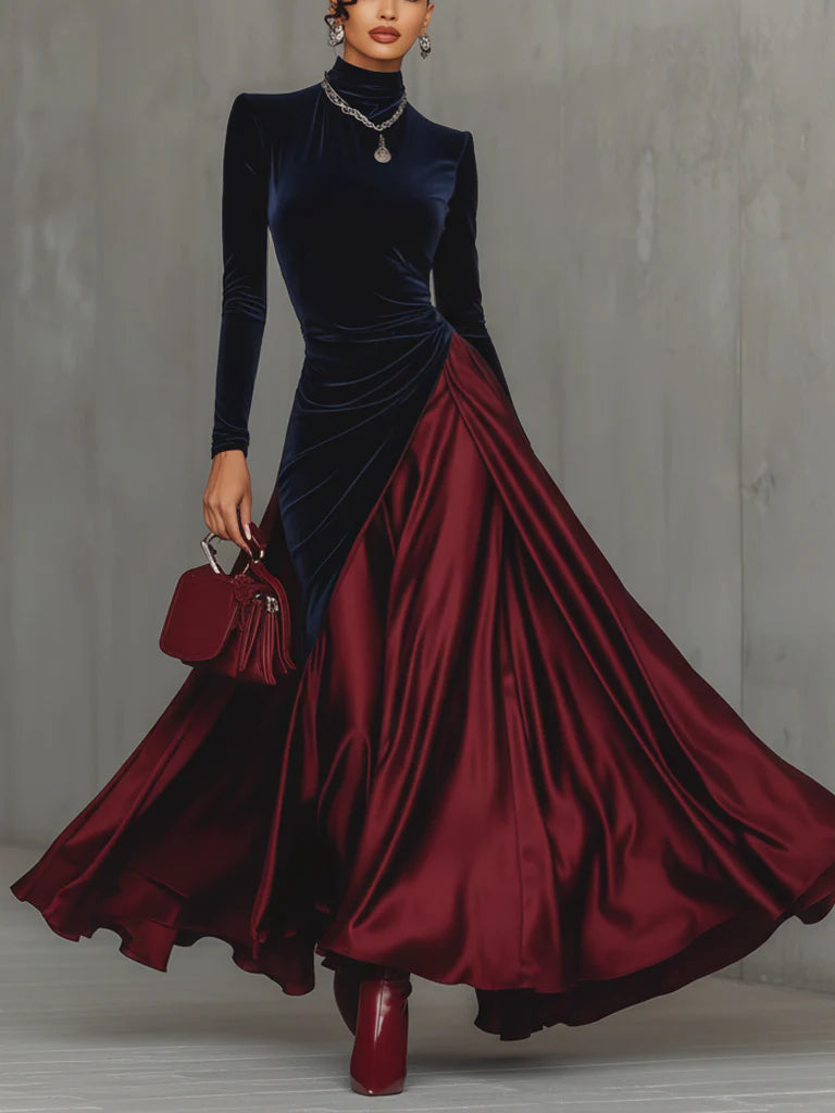 Posy – Velvet & Satin Gown