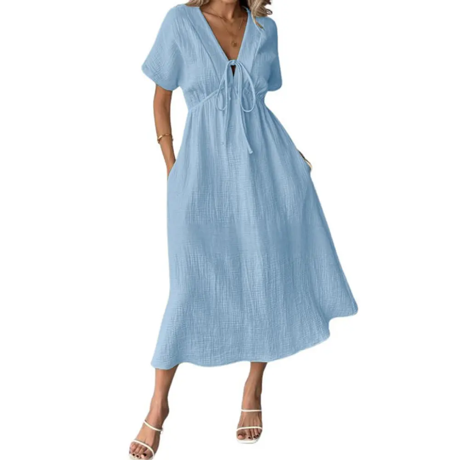 Kalista – Relaxed V-Neck Maxi Dress