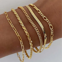 Helen – Layered Gold Bracelet Set