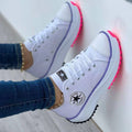 Imani – Platform Canvas Sneakers with Structured Sole
