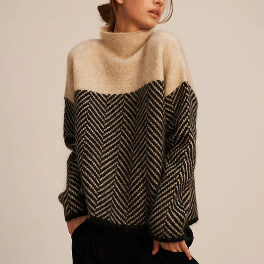 Clarisse™ - Turtleneck Sweater – Beige