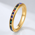 COLORFUL CRYSTAL ETERNITY BAND RING