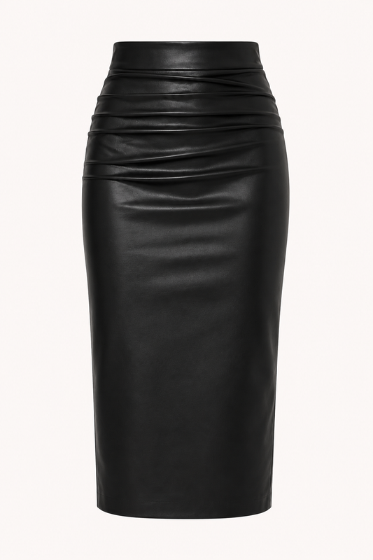 Siglinde PU Midi Skirt