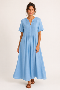 Eilika Pleated Maxi Dress