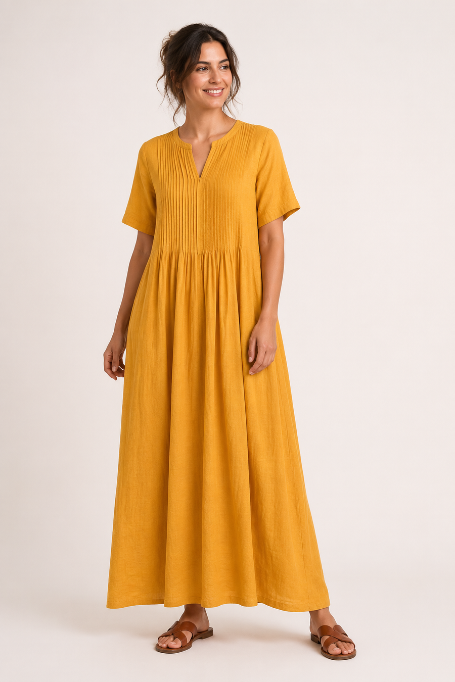 Eilika Pleated Maxi Dress